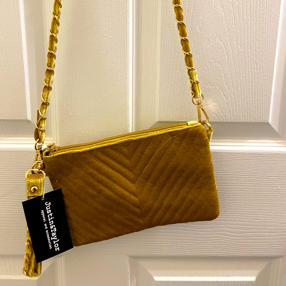 New  gold crossbody purse